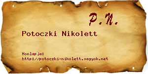 Potoczki Nikolett névjegykártya